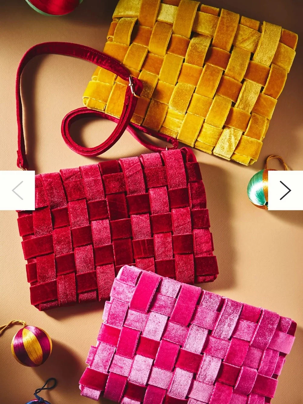 Anthropologie Lindy Velvet Clutch Gold Yellow